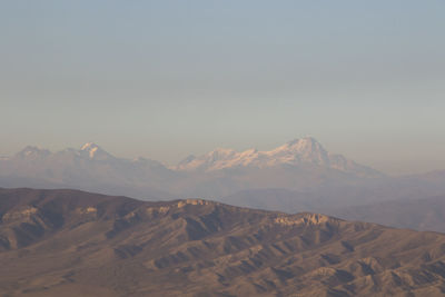 Caucasian mountain range landscape and view in georgia