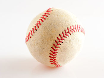 Close-up of ball against white background