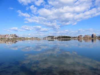 Reflection of clouds in water