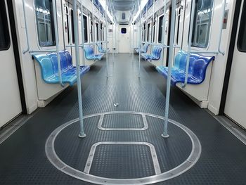 Empty seats in train