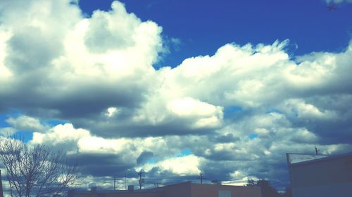 Low angle view of cloudy sky