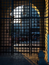 Closed window of building