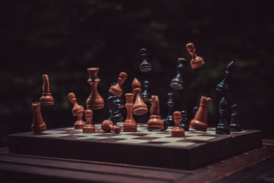 Close-up of chess board