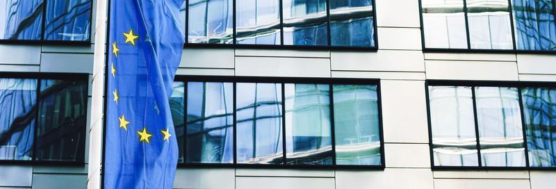 Low angle view of glass building