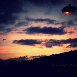 Low angle view of sky at sunset