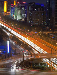 Elevated view of the second ring road in beijing