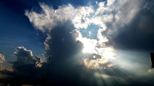 Low angle view of cloudy sky