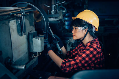 Woman working in factory