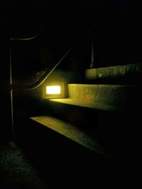 Illuminated lights at night