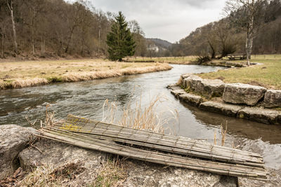 Scenic view of river against sky