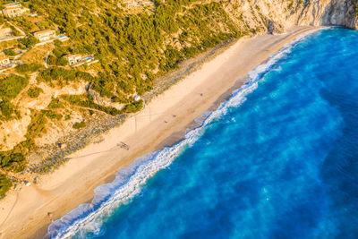 High angle view of beach