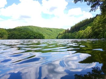 Scenic view of river against sky