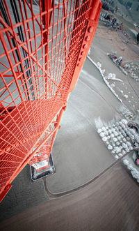 High angle view of basketball hoop