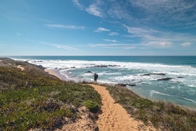 Scenic view of sea against sky