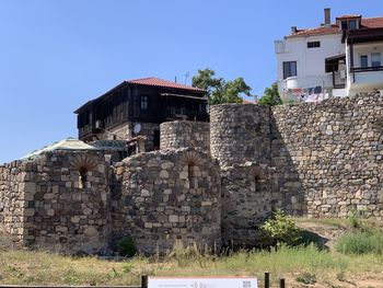 Old building against clear sky