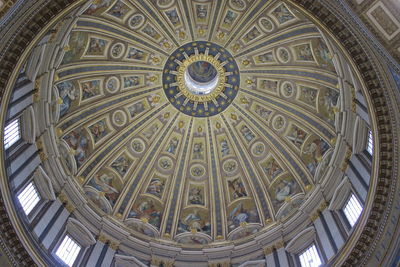 Low angle view of dome of st. peter's basilica