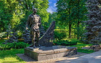 Statue in park