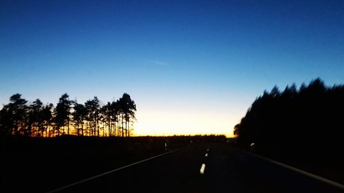 Country road at sunset