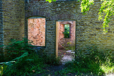 Entrance of abandoned building