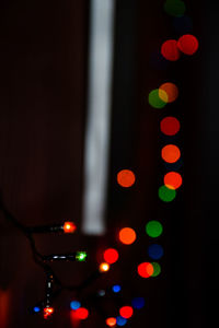 Close-up of illuminated lights