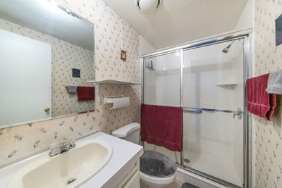 White image of bathroom