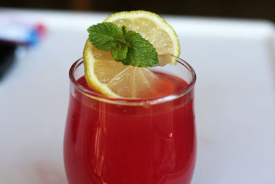 Close-up of drink on table