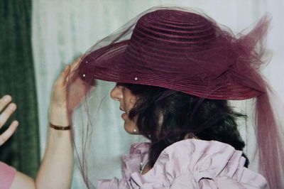 Close-up portrait of woman