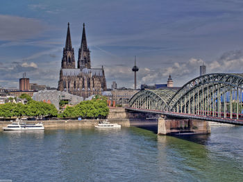 View of cathedral in city against sky