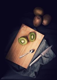 High angle view of fruits on table