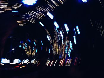 Low angle view of illuminated building