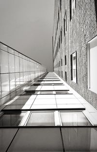 Directly below shot of building against sky