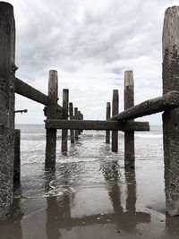 View of bridge over sea