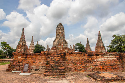 The thai temple wat chai watthanaram in ayutthaya thailand southeast asia