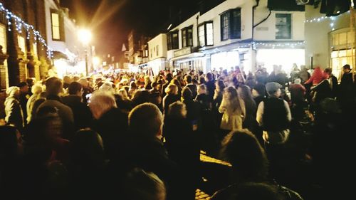 Crowd at night