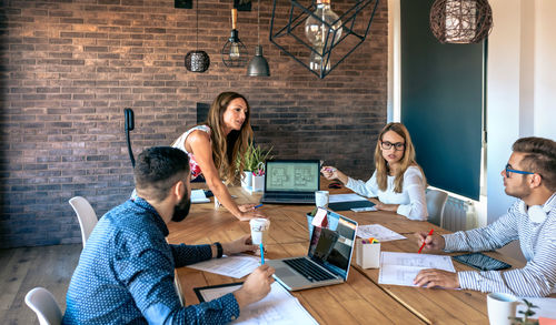 Business people working in office