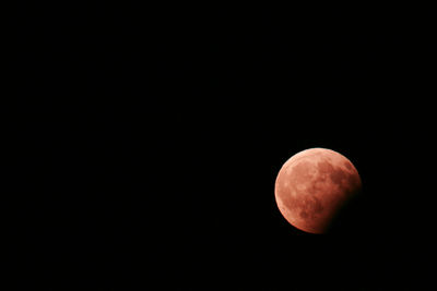 Close-up of moon against black background