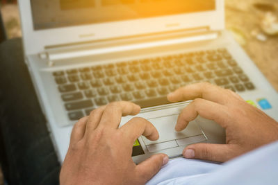 Close-up of man working