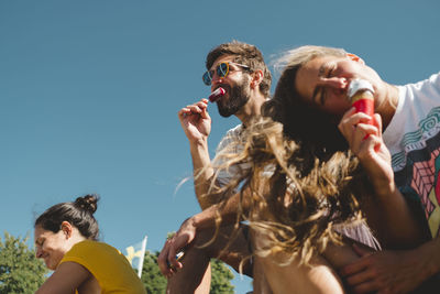 Friends having ice cream