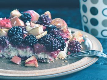 Close-up of dessert in plate