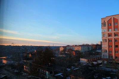 Cityscape at sunset