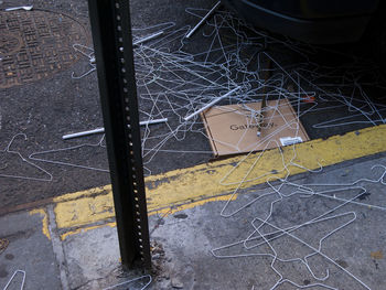 Road marking on street