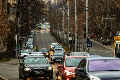 Traffic on city street