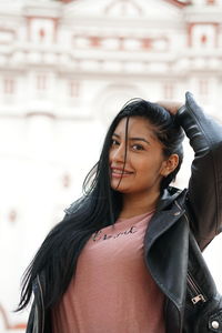 Portrait of a smiling young woman