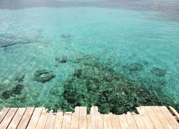 High angle view of swimming pool