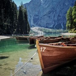 Scenic view of lake against mountains