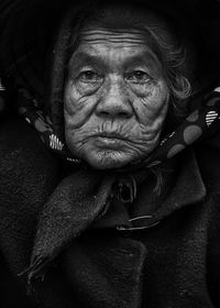 Close-up portrait of senior woman