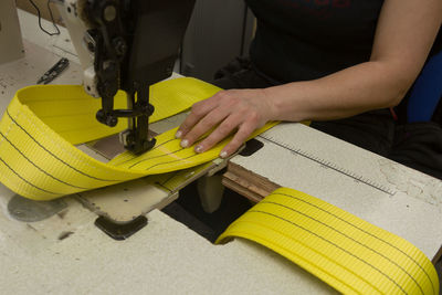 Cropped image of man working at workshop