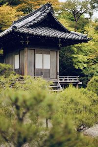 Traditional japanese tea house on garden