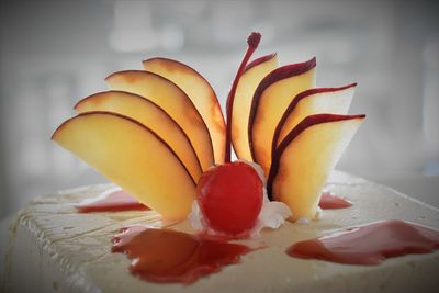 Close-up of fruits on table