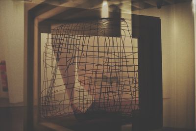 Close-up of window in house